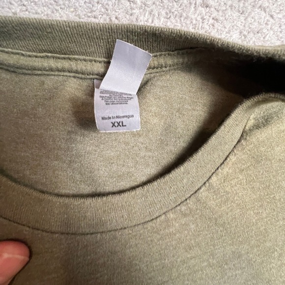 Movement Military Airplane Graphic T-Shirt XXL Olive Green Mens Tee Next Level - Picture 6 of 10